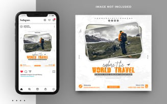 Travel And Tourism Social Media Instagram Post Banner Template