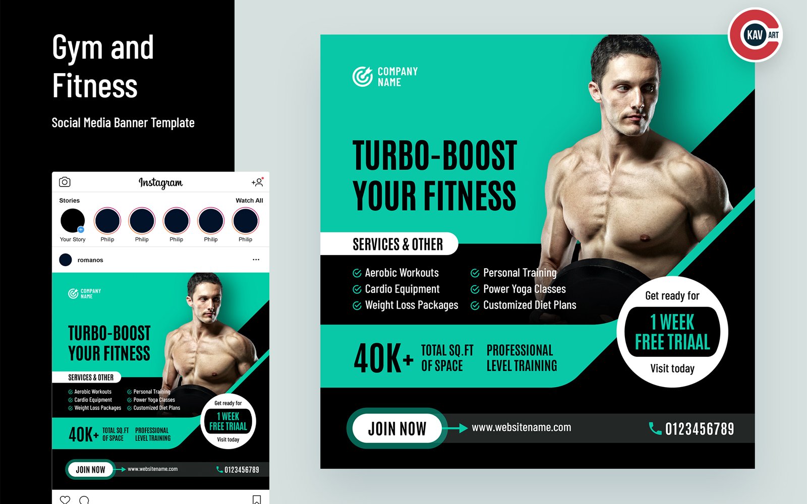 Template #261002 Fitness Media Webdesign Template - Logo template Preview