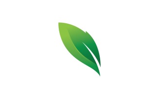 Green Leaf Nature Vector Logo Design Template