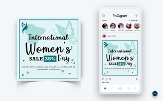 International Womens Day Social Media Post Design Template-07