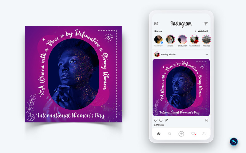 International Womens Day Social Media Post Design Template-10