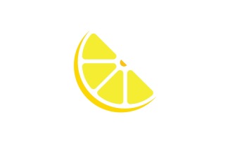 Lemon Fresh Fruit Vector Logo Design Template V2