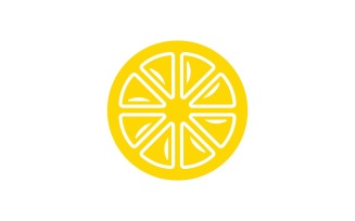 Lemon Fresh Fruit Vector Logo Design Template V7