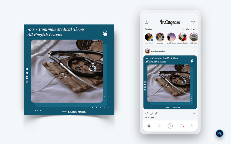 Medical and Hospital Social Media Post Design Template-04