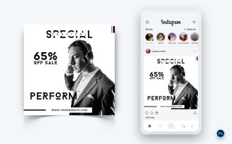 Music Night Party Social Media Post Design Template-04