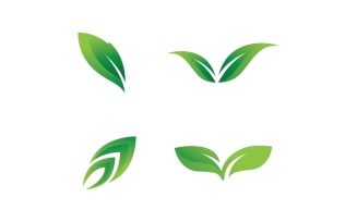 Green Leaf Nature Vector Logo Design Template V29