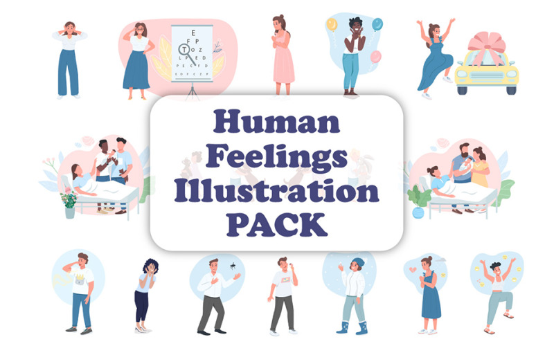 Human Feelings Illustration Bundle