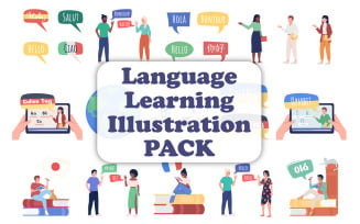 Language Learning Illustration Bundle