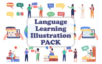 Language Learning Illustration Bundle