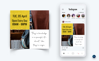 National Librarian Day Social Media Post Design Template-15
