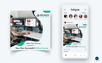 Online Course Elearning Social Media Post Design Template-04