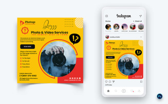 Photo and Video Services Social Media Post Design Template-13