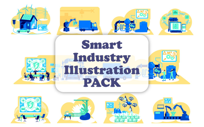 Smart Industry Illustration Bundle 1