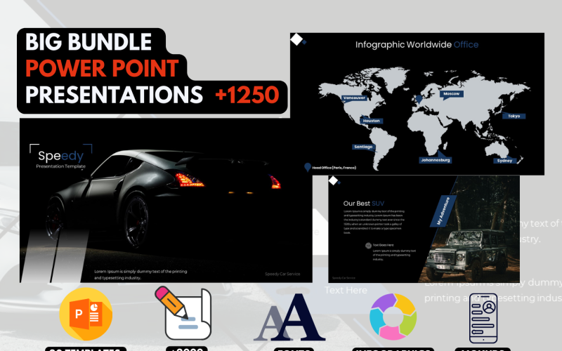 Big PowerPoint Presentation Bundle +1250 Slides PowerPoint Template