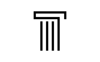 Pillar Logo Template. Column Vector illustration Design V8