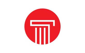 Pillar Logo Template. Column Vector illustration Design V9