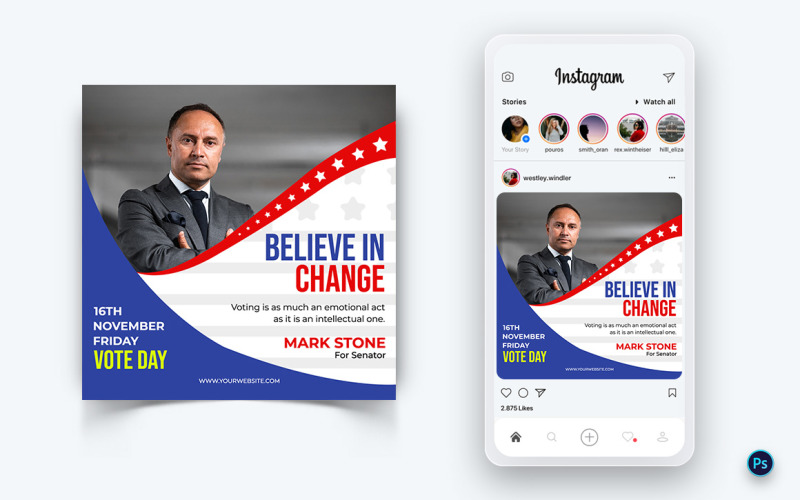 Political Campaign Social Media Post Design Template-06