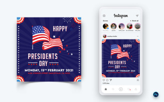 President Day Social Media Post Design Template-01