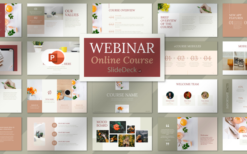 SlideDeck Webinar Course - Powerpoint Presentation PowerPoint Template