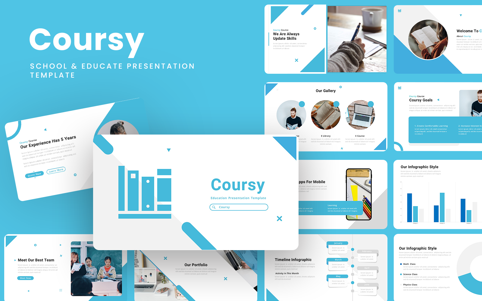 Coursy - Education School Google Slides Template