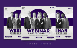 Webinar Business Conference Corporate Social Media Post Template
