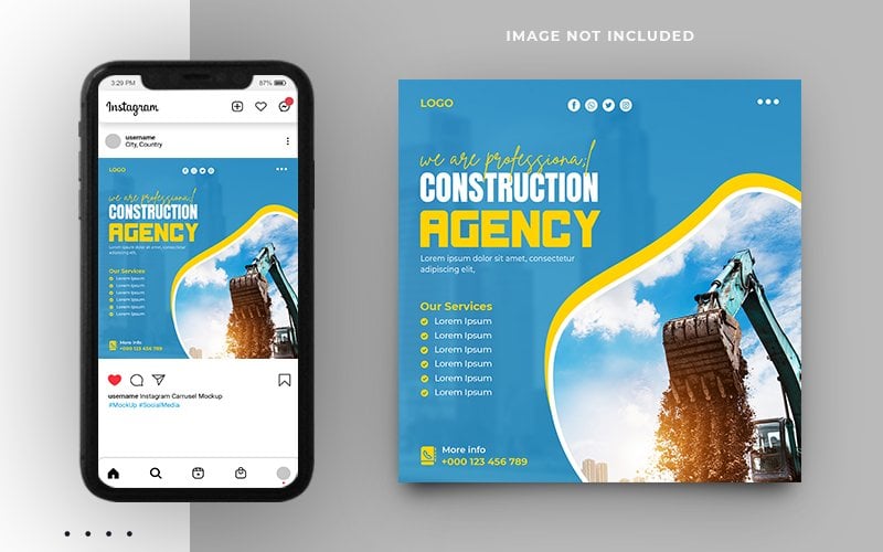 Kit Graphique #261498 Construction Instagram Divers Modles Web - Logo template Preview