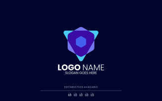 Abstract Shape Color Logo