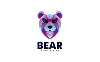 Bear Gradient Colorful Logo Design