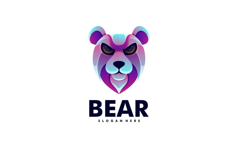 Bear Gradient Colorful Logo Design Logo Template