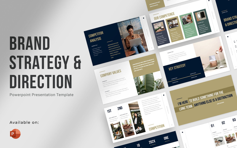 Brand Strategy & Direction Powerpoint Template PowerPoint Template