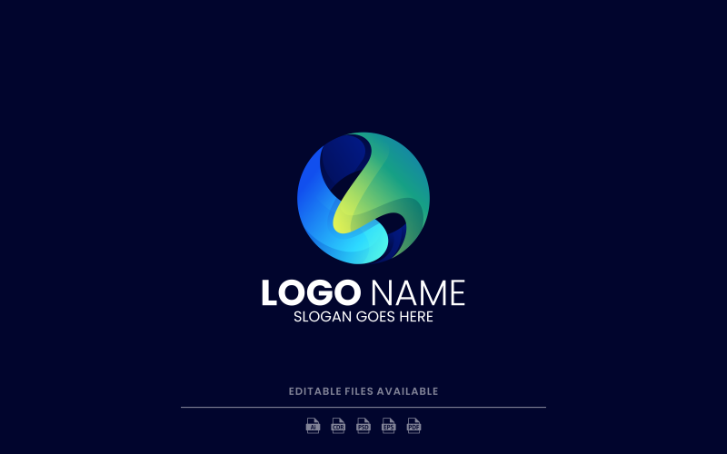 Circle Abstract Color Gradient Logo Logo Template