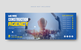 Construction Agency Social Media Page Cover Template