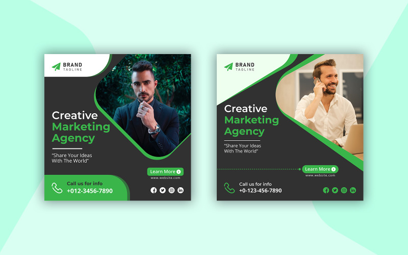 Corporate business promotion and corporate social media post template design Corporate Identity
