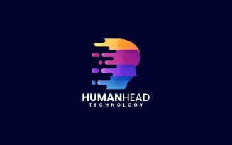 Human Head Gradient Colorful Logo