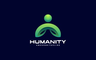 Humanity Color Gradient Logo Style
