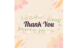 Thank You Card Illustration Template