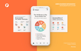 White Smoke Simple Business Infographic Instagram Template