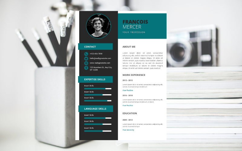 Template #261574 Pdf Resume Webdesign Template - Logo template Preview