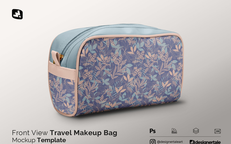 Front View Travel Makeup Bag Mockup Product Mockup