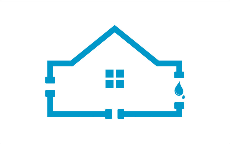 home plumbing service vector logo template Logo Template