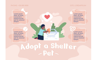 Adopt shelter pets banner template