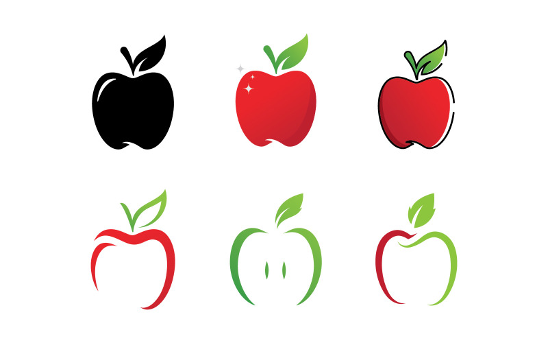 Apple Fresh Fruit logo Vector Logo Design Template V9 Logo Template