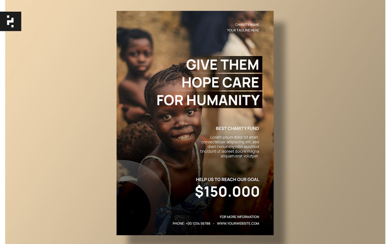 Charity Fundraising Flyer Template Corporate Identity