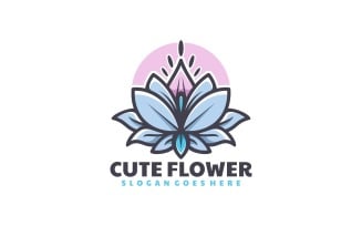 Flower Simple Mascot Logo