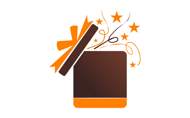 Gift Box Ribbon Blank logo design template Logo Template