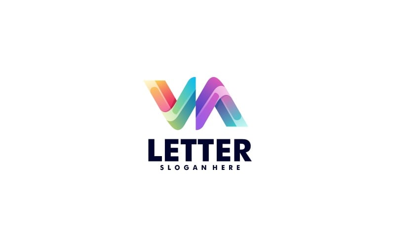 Letter Gradient Colorful Logo Style Logo Template