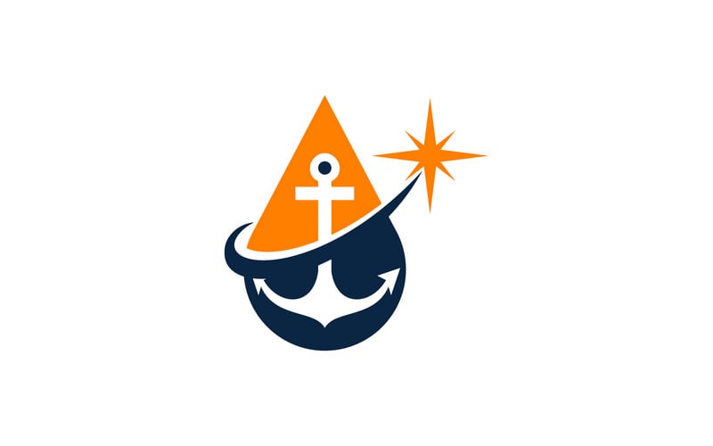 Maritime Solutions logo design template vector Logo Template