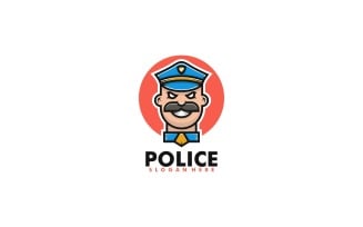 Police Mascot Cartoon Logo