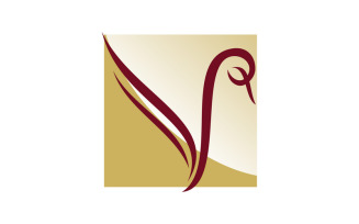 Swan bird animal logo design template