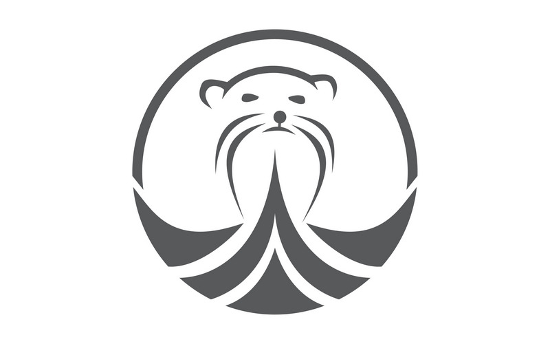 walrus animal logo design template vector Logo Template